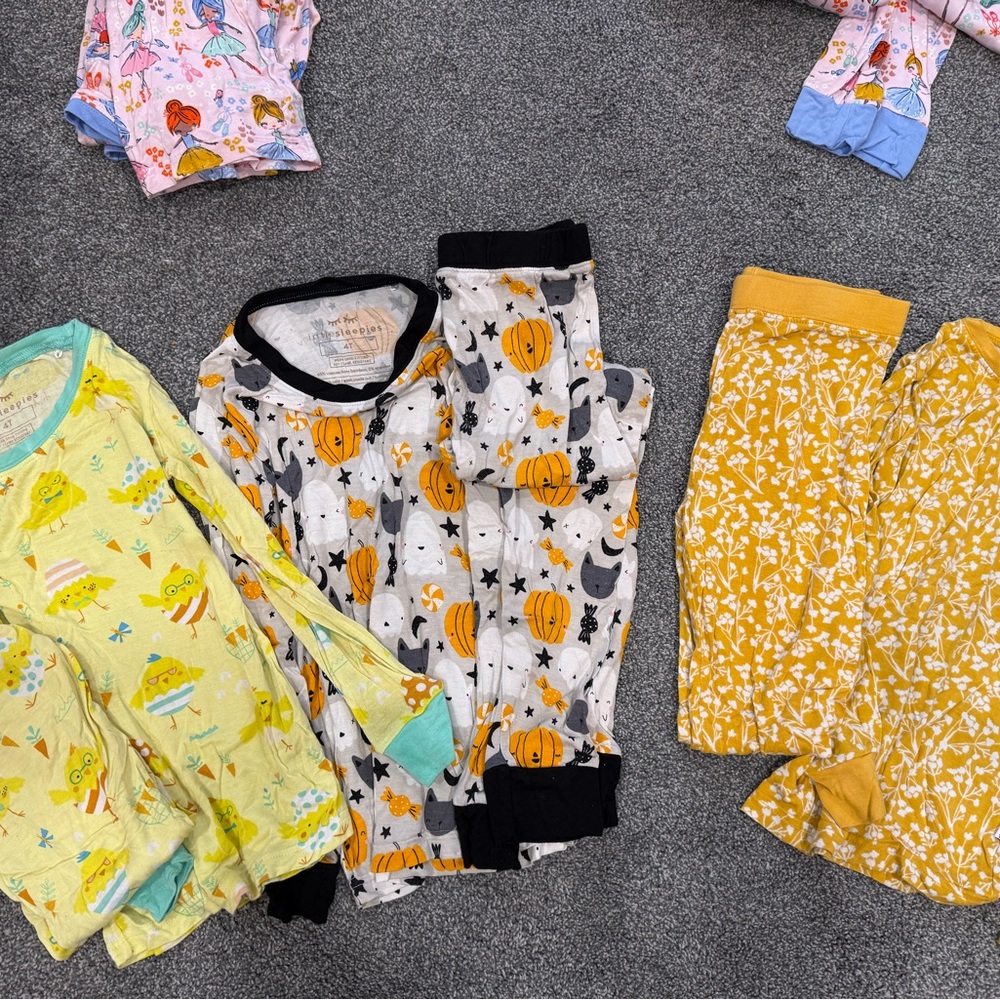 Little Sleepies Halloween Kids Pajama Set - Black, Orange, White